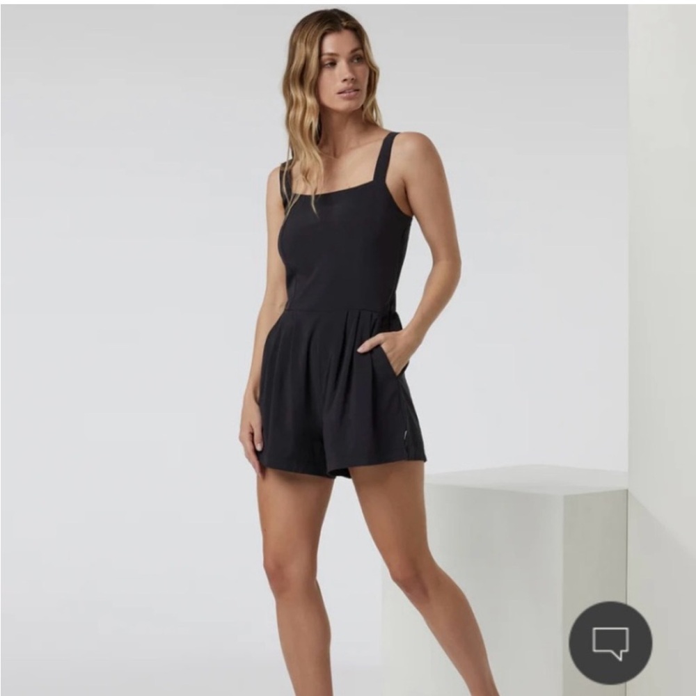 Vuori Villa Cami Romper - Black - XS